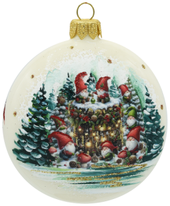 Glass Christmas Ornament Pearl White