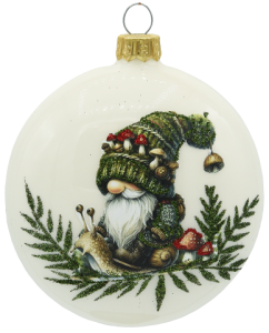 Glass Christmas Ornament Pearl White