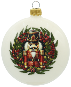 Glass Christmas Ornament Pearl White