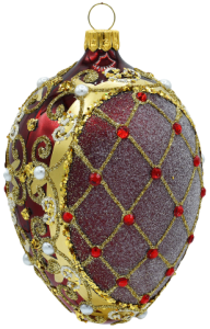 Glass Christmas Ornament Faberge Egg