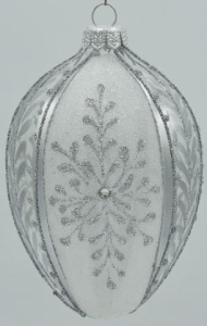 Glass Christmas Ornament Transparent Silver