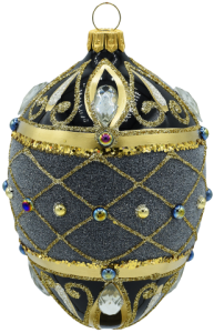 Glass Christmas Ornament Faberge Egg
