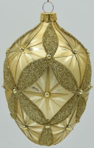 Glass Christmas Ornament Matt Light Gold