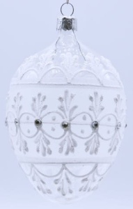 Glass Christmas Ornament Transparent White