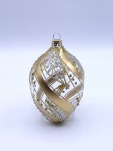 Glass Christmas Ornament Transparent Gold