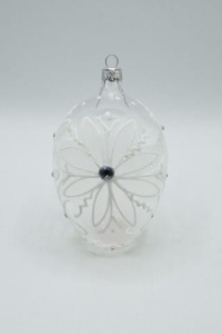 Glass Christmas Ornament Transparent White
