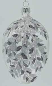 Glass Christmas Ornament Transparent Silver