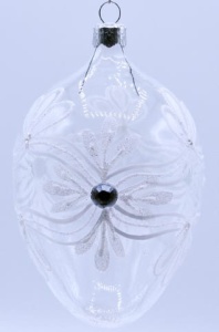 Glass Christmas Ornament Transparent White