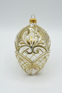 Glass Christmas Ornament Transparent Gold