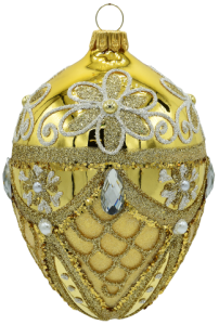 Glass Christmas Ornament Faberge Egg