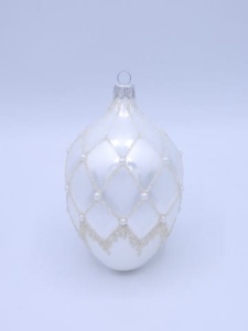 Glass Christmas Ornament Matt White