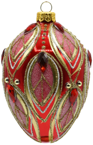 Glass Christmas Ornament Faberge Egg