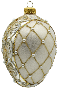 Glass Christmas Ornament Faberge Egg