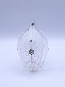 Glass Christmas Ornament Transparent White