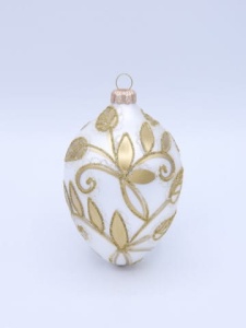 Glass Christmas Ornament Matt White
