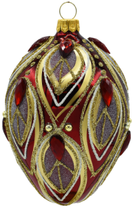 Glass Christmas Ornament Faberge Egg