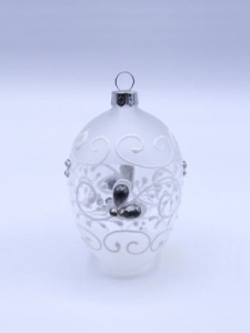 Glass Christmas Ornament Transparent White