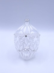 Glass Christmas Ornament Transparent White