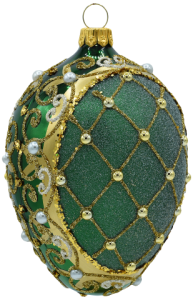 Glass Christmas Ornament Faberge Egg