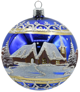 Glass Christmas Ornament Landscape
