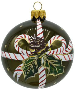 Glass Christmas Ornament ZIELONY EMALIA