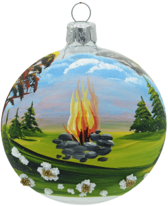 Glass Christmas Ornament Landscape