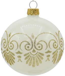 Glass Christmas Ornament Pearl White