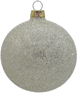 Glass Christmas Ornament Pearl White