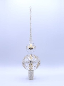 Glass Christmas Ornament Transparent Gold