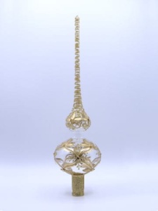 Glass Christmas Ornament Transparent Gold