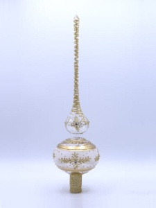 Glass Christmas Ornament Transparent Gold