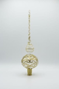 Glass Christmas Ornament Transparent Gold