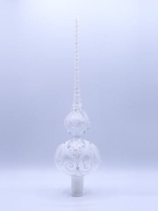 Glass Christmas Ornament Transparent White