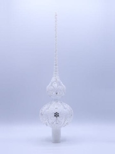 Glass Christmas Ornament Transparent White