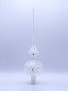 Glass Christmas Ornament Transparent White