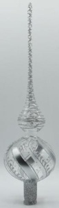 Glass Christmas Ornament Transparent Silver