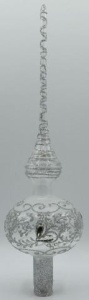 Glass Christmas Ornament Transparent Silver