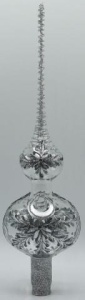 Glass Christmas Ornament Transparent Silver