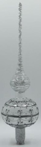 Glass Christmas Ornament Transparent Silver