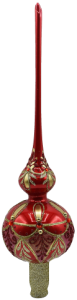 Glass Christmas Ornament Shiny Coral