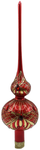 Glass Christmas Ornament Shiny Coral