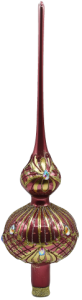 Glass Christmas Ornament Shiny Berry Pink
