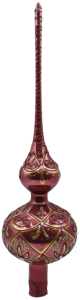 Glass Christmas Ornament Shiny Berry Pink