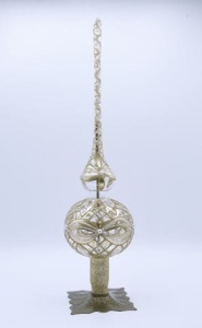 Glass Christmas Ornament Transparent Gold