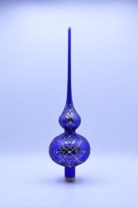 Glass Christmas Ornament Matt Royal Blue