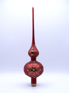 Glass Christmas Ornament Matt Red