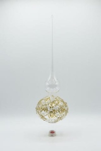 Glass Christmas Ornament Transparent Gold
