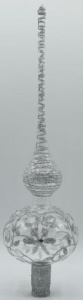 Glass Christmas Ornament Transparent Silver