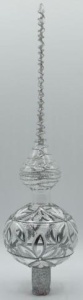 Glass Christmas Ornament Transparent Silver