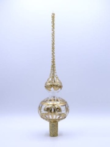 Glass Christmas Ornament Transparent Gold